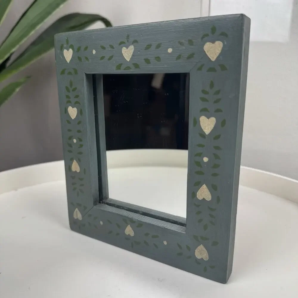Vintage Rustic Cottagecore Farmhouse Eclectic Grandma‎ Wooden Mirror Frame 7